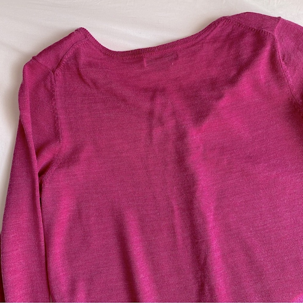 GAP ULTRA SOFT MERINO WOOL SNAP FRONT CARDIGAN Pink S - Picture 2 of 6